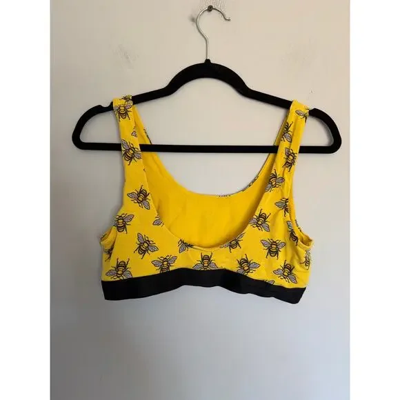 MeUndies XL Yellow Bumblebee Bralette Good Cond MicroModal Comfy - Picture 3 of 5